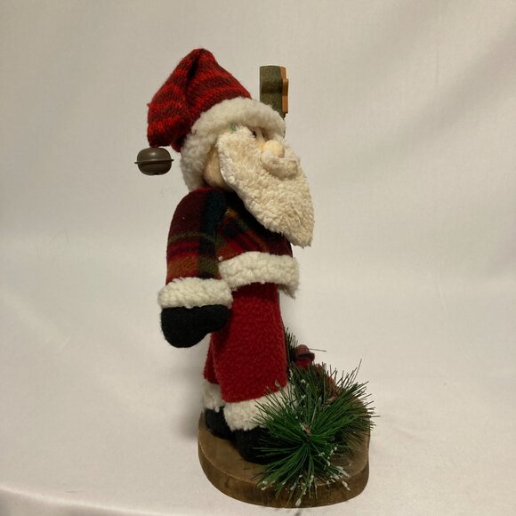 Countdown Days 'til Christmas w Santa Plush Wooden Base Tree Numbers Advent - Picture 2 of 8